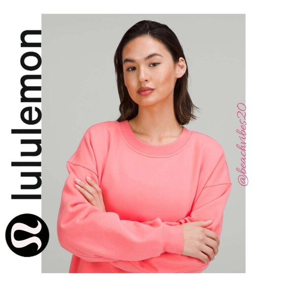 LULULEMON ATHLETICA Perfectly Oversized Crew Raspberry Cream 6 EUC LL-220 - Picture 3 of 14